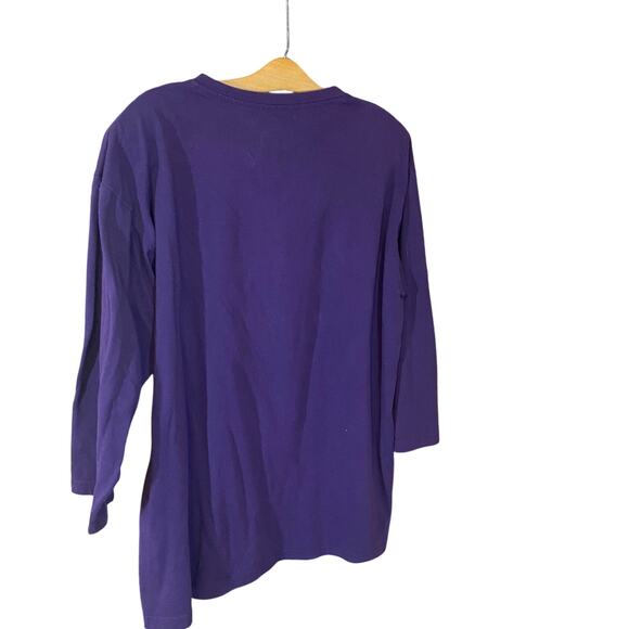 Vintage 90s Kavio Designs I Love Country Long Sleeve Tee Shirt USA cottagecore - Picture 4 of 5